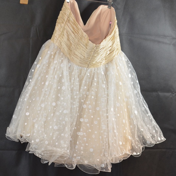 Short Princess Prom Dress SZ 14 Blush Prom - Picture 7 of 9